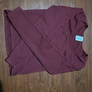 Burgundy Long Sleeve Top